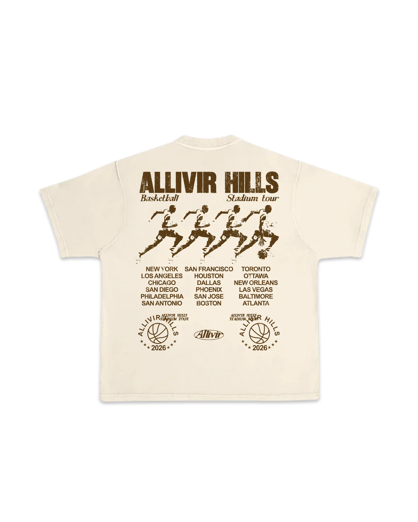 Allivir Stadium Tour T-Shirt - Cream