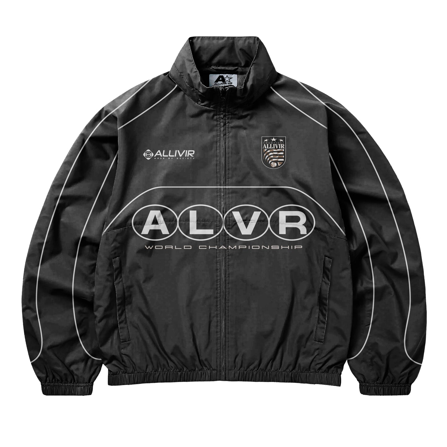 Allivir Champ Nylon Jacket - Black