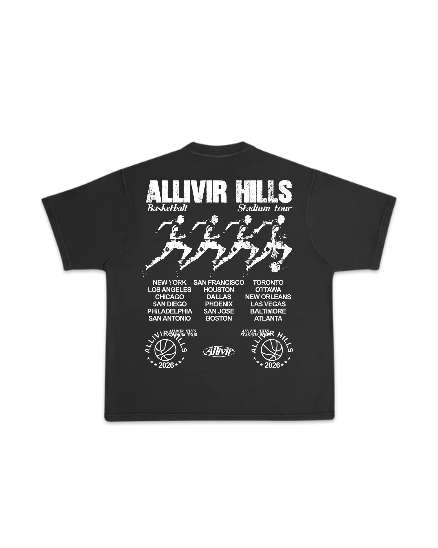 Allivir Stadium Tour T-Shirt -  Black