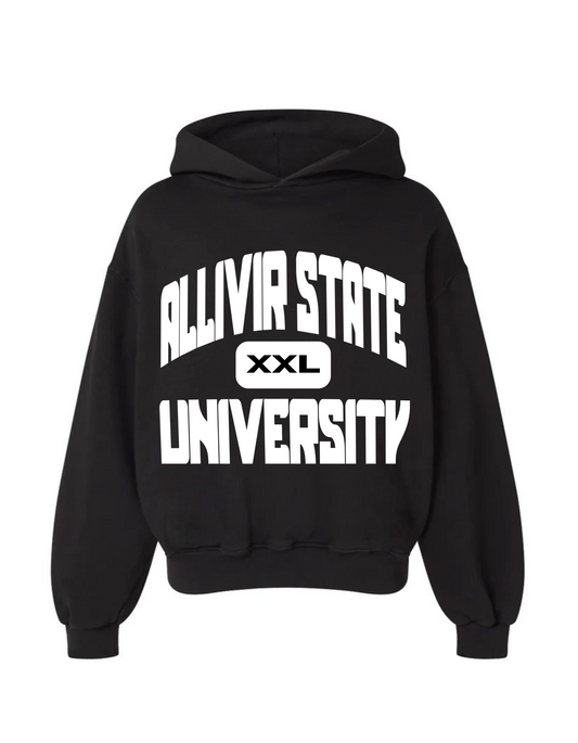 Allivir State University Hoodie in Black