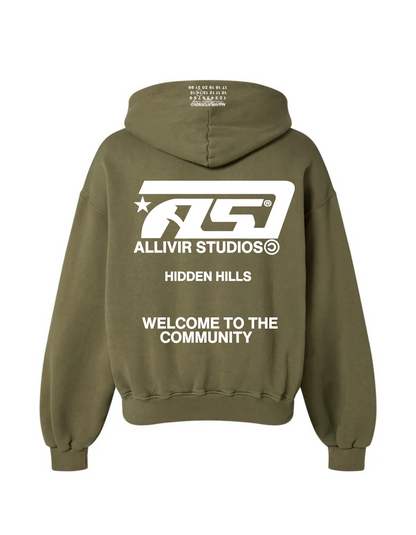 Allivir Studios Hoodie - Olive Green