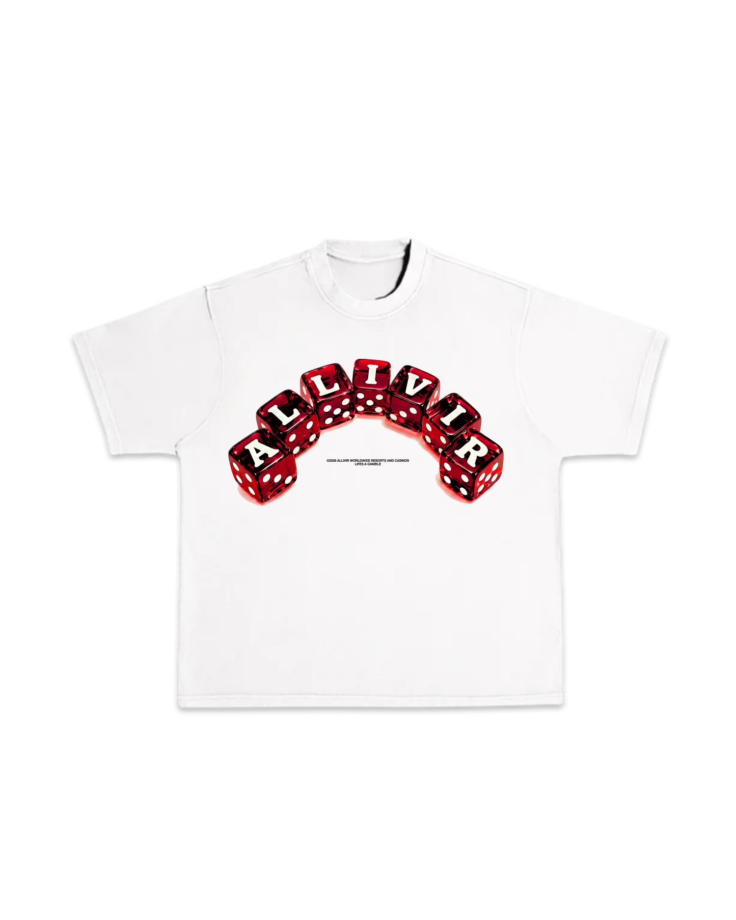 Allivir Dice T-Shirt -  White