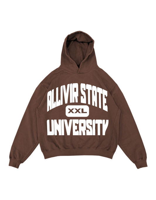 Allivir State University Hoodie in Mocha