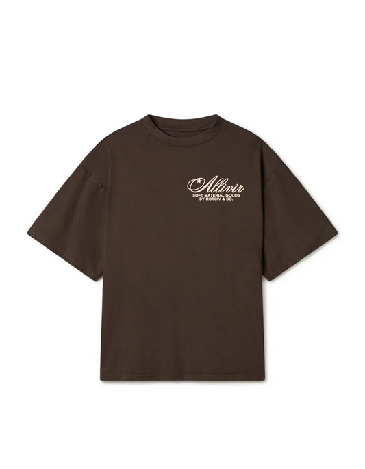 Allivir Soft Material Goods T-Shirt - Brown